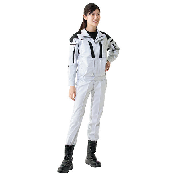メーカー:AITOZ 品名&品番:AITOZ AZ-6850 帯電防止ムービンカット ノータックパンツ【春夏】【男女兼用】 着用イメージ