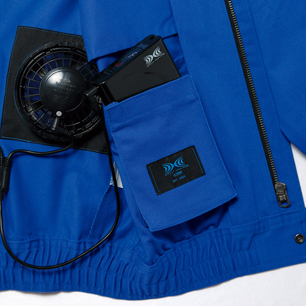 メーカー:ASAHICHO 品名&品番:Asahicho AC-9205 難燃空調服® 長袖ブルゾン【ウェアのみ】 左内側バッテリーポケット