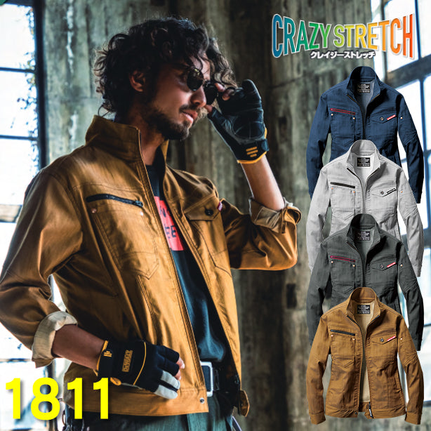 メーカー:BURTLE 品名&品番:BURTLE クレイジーストレッチ 1811 長袖ジャケット【春夏】(オプション表示用) 