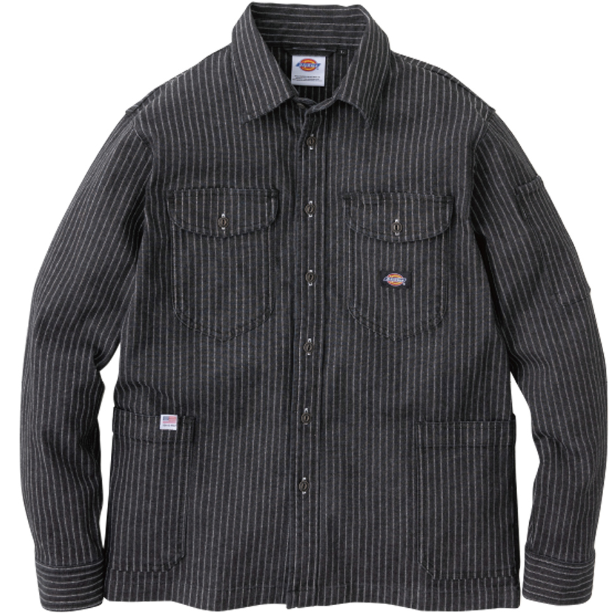 メーカー:CO_COS 品名&品番:Dickies CC-D-698 ウォバッシュストライプシャツジャケット(一覧表示用)  カラー:グラファイト