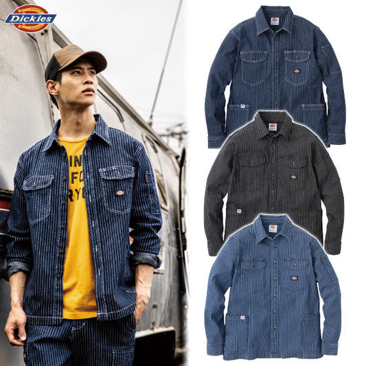 メーカー:CO_COS 品名&品番:Dickies CC-D-698 ウォバッシュストライプシャツジャケット(オプション表示用) 