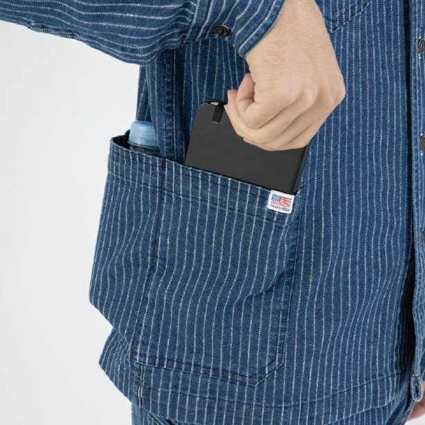 メーカー:CO_COS 品名&品番:Dickies CC-D-698 ウォバッシュストライプシャツジャケット 両脇マルチポケット