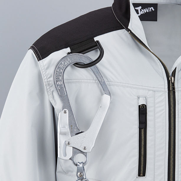 メーカー:JICHODO 品名&品番:Jawin JC-54090 フルハーネス対応猛暑用遮熱空調服™半袖ブルゾン【ウエアのみ】 Dカン