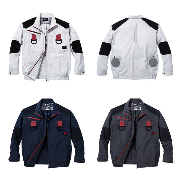 メーカー:JICHODO 品名&品番:Jawin JC-54100 フルハーネス対応強度増し空調服™長袖ブルゾン【フルセット】 カラー展開