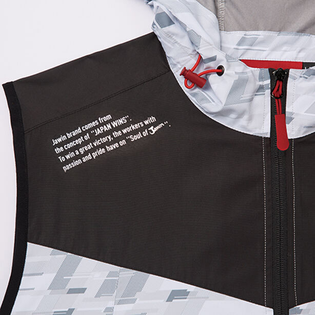 メーカー:JICHODO 品名&品番:Jawin JC-54130 マウンテンパーカータイプの空調服™ベスト【ウエアのみ】 反射プリント