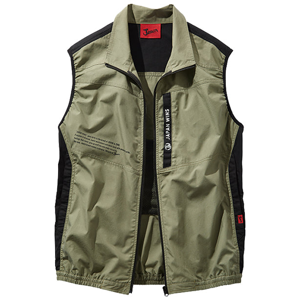 メーカー:JICHODO 品名&品番:JAWIN JC-54140 綿100% 空調服® ベスト【ウェアのみ】(一覧表示用)  カラー:カーキ