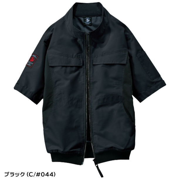 メーカー:JICHODO 品名&品番:JAWIN JC-54200 空調服®遮熱サイドファン半袖ブルゾン(一覧表示用)  カラー:ブラック
