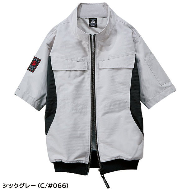 メーカー:JICHODO 品名&品番:JAWIN JC-54200 空調服®遮熱サイドファン半袖ブルゾン(一覧表示用)  カラー:シックグレー