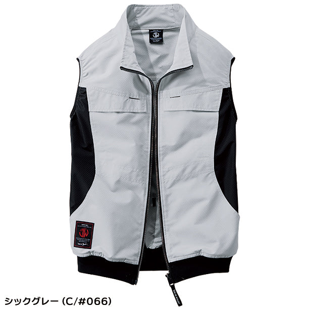 メーカー:JICHODO 品名&品番:JAWIN JC-54210 空調服®遮熱サイドファンベスト(一覧表示用)  カラー:シックグレー