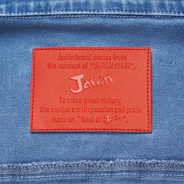 JAWIN 57000 ストレッチデニムジャンパー【春夏】 商品コード：JC-57000 ロゴ入り革ネーム