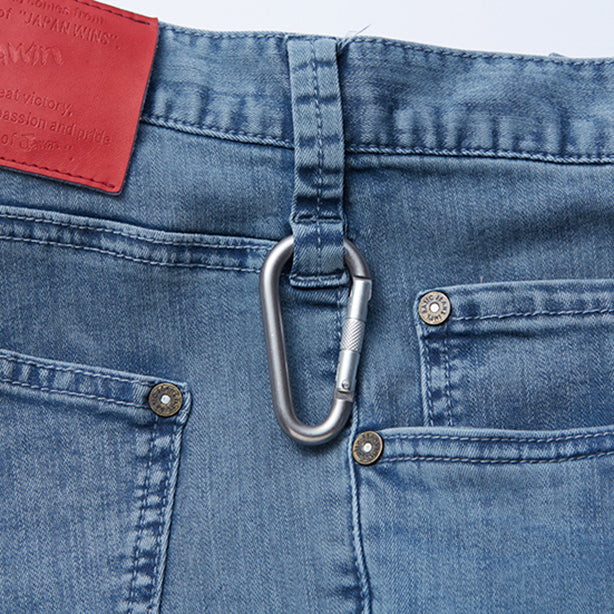 JAWIN 57002 ストレッチデニムノータックカーゴパンツ【春夏】 商品コード：JC-57002 カラビナループ