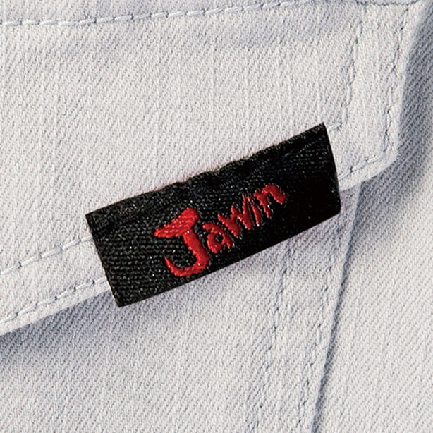 JAWIN 57302 ストレッチカラーデニムノータックカーゴパンツ【春夏】 商品コード：JC-57302 ロゴタグ