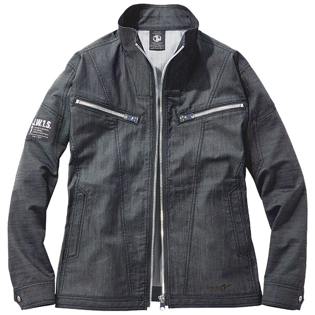 JAWIN  57400 ストレッチ長袖ジャンパー【春夏】 商品コード：JC-57400 色：ブラック(一覧表示用)