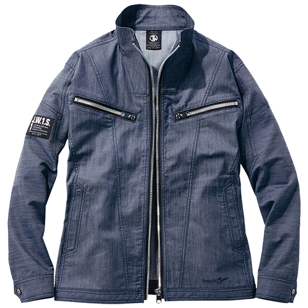 JAWIN  57400 ストレッチ長袖ジャンパー【春夏】 商品コード：JC-57400 色：インディゴ(一覧表示用)