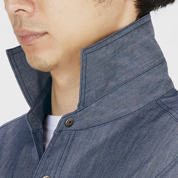JAWIN 57404 ストレッチ長袖シャツ【春夏】 商品コード：JC-57404 衿高仕様