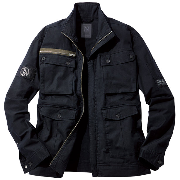 JAWIN 57500 ストレッチ長袖ジャンパー【春夏】 商品コード：JC-57500 色：ブラック(一覧表示用)