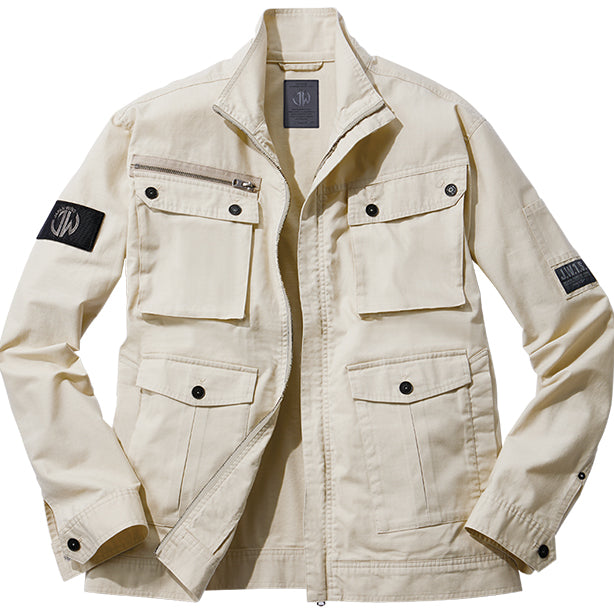 JAWIN 57500 ストレッチ長袖ジャンパー【春夏】 商品コード：JC-57500 色：サンドベージュ(一覧表示用)
