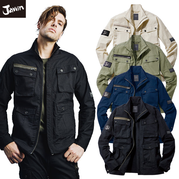 JAWIN 57500 ストレッチ長袖ジャンパー【春夏】 商品コード：JC-57500 (一覧表示用)