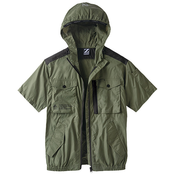 メーカー:JICHODO 品名&品番:Jawin JC-54030 ヨーロピアンテイスト空調服™長袖ブルゾン【フルセット】(オプション表示用)  カラー:カーキ