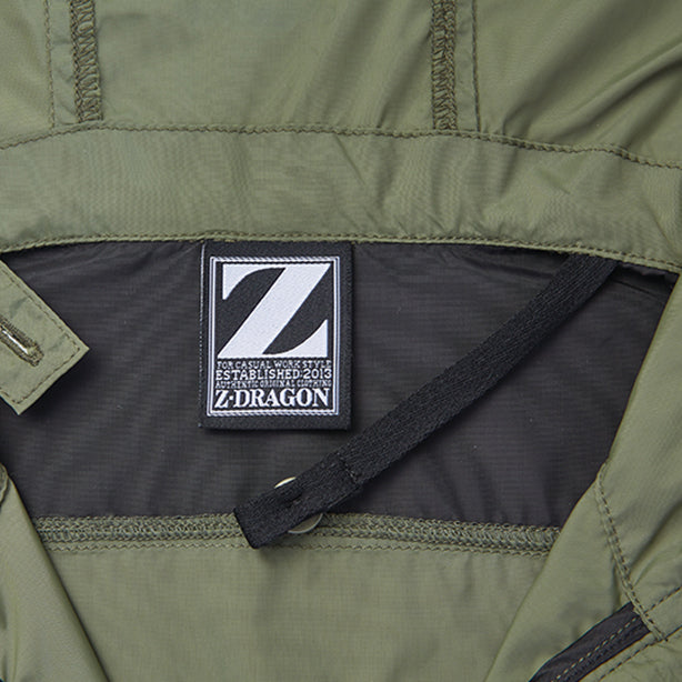メーカー:JICHODO 品名&品番:Z-DRAGON JC-74260 ミリタリーテイストフード付き 空調服® 半袖ブルゾン【ウェアのみ】 首元調節ひも