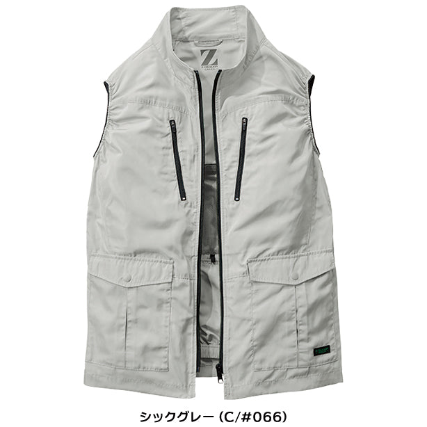 メーカー:JICHODO 品名&品番:Z-DRAGON JC-74280 サイドファン エコ空調服®ベスト(一覧表示用)  カラー:シックグレー