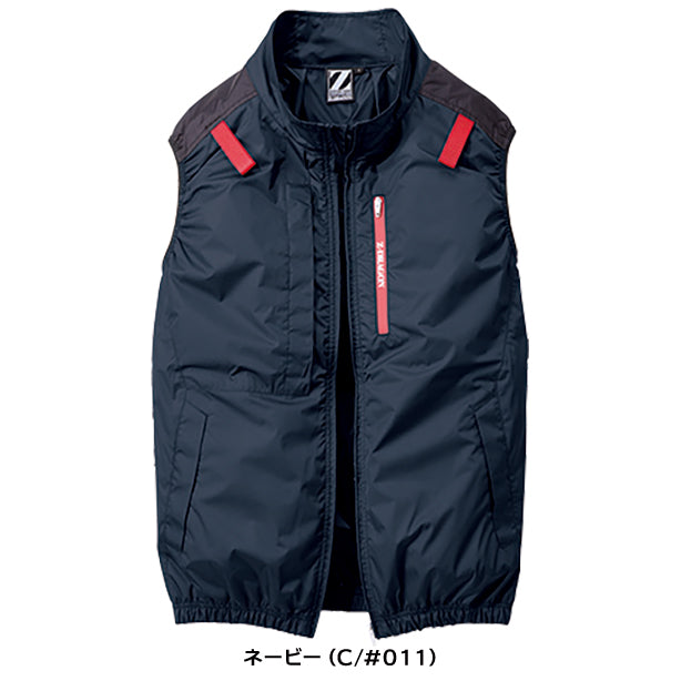 メーカー:JICHODO 品名&品番:Z-DRAGON JC-74350 サイドファンハーネス対応遮熱空調服®ベスト(一覧表示用)  カラー:ネービー