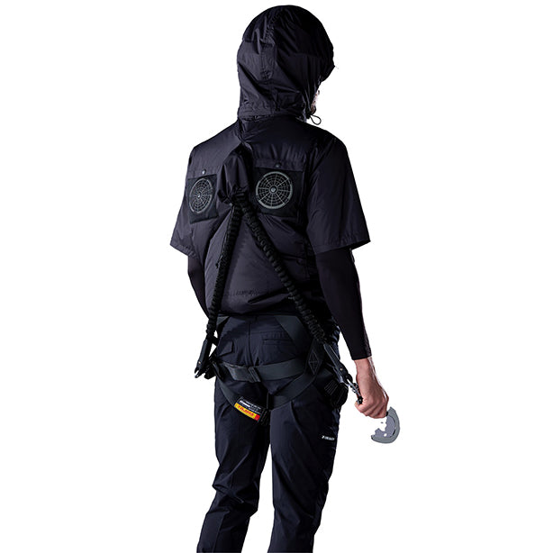 メーカー:JICHODO 品名&品番:Z-DRAGON JC-74410 上部ファン ハーネス対応空調服®遮熱ベスト 着用イメージ背面