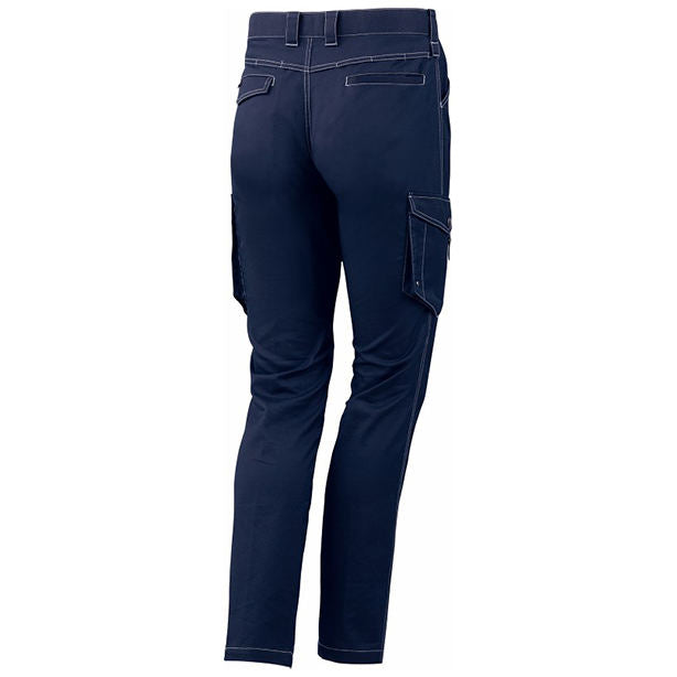 JC-75702 ストレッチスリムカーゴパンツ 商品コード：JC-75702 色：ネービー(一覧表示用)バックスタイル