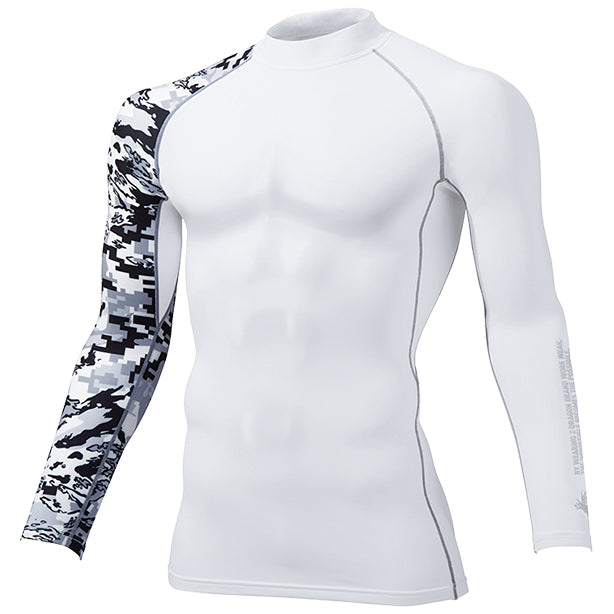 Z-DRAGON 78134 吸湿発熱 裏起毛 ハイパフォーマンスコンプレッション【ローネック・長袖】 商品コード：JC-78134 色：ホワイトカモフラ(オプション表示用)