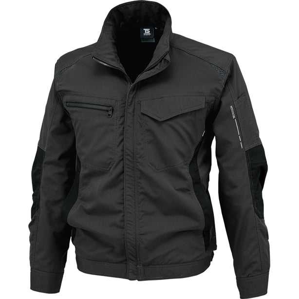 TS DESIGN 84636 ストレッチタフワークジャケット 商品コード：TSD-84636 色：ブラック × チャコールグレー(一覧表示用)