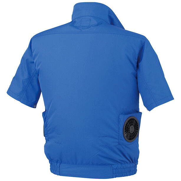 メーカー:XEBEC 品名&品番:XEBEC XE-98022 テクノクリーン®DE空調服™半袖ブルゾン カラー:ブルー(バックスタイル)