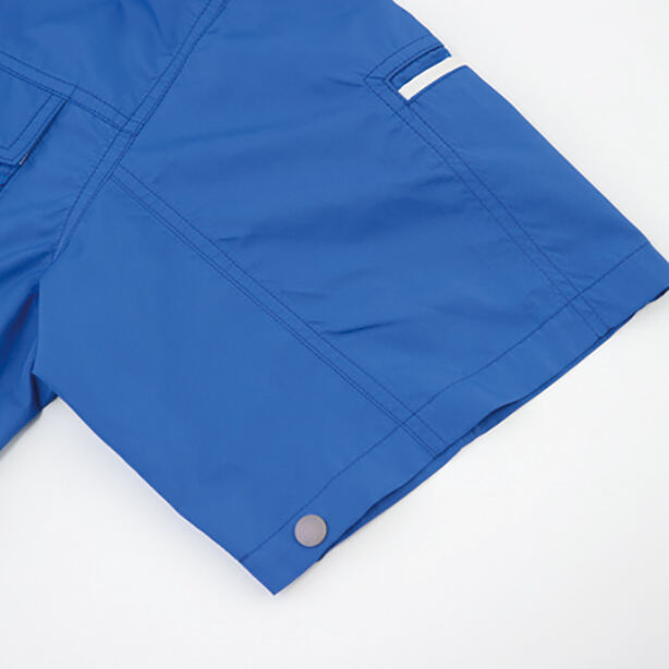メーカー:XEBEC 品名&品番:XEBEC XE-98022 テクノクリーン®DE空調服™半袖ブルゾン【フルセット】 空気の抜け防止袖口
