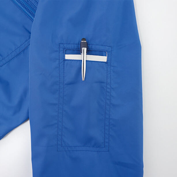メーカー:XEBEC 品名&品番:XEBEC XE-98022 テクノクリーン®DE空調服™半袖ブルゾン【フルセット】 袖ペン差し左