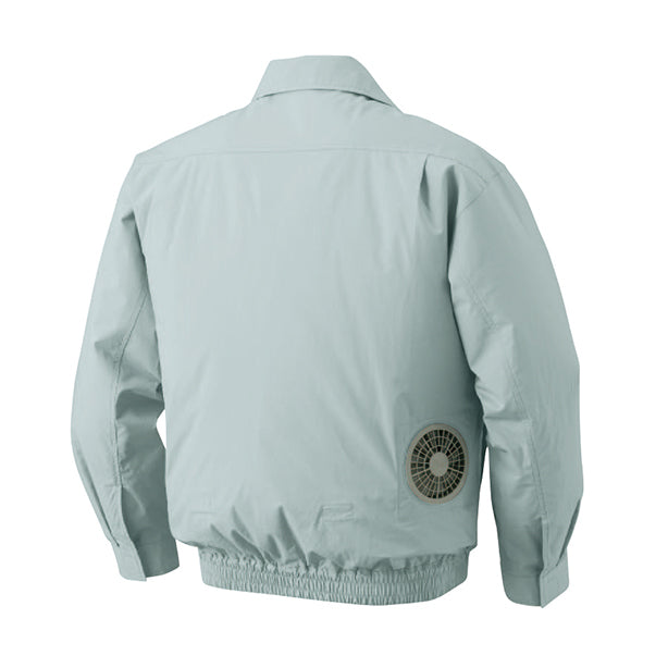 メーカー:XEBEC 品名&品番:XEBEC XE-KU90550 綿100%空調服™長袖ブルゾン カラー:シルバー(バックスタイル)