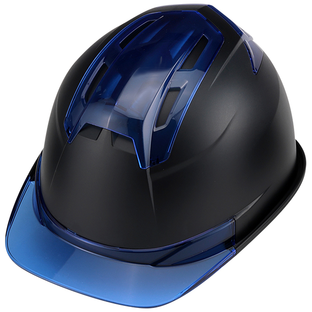 帽体:黒×ひさし:ブルー 396FEM-Bu-BK
