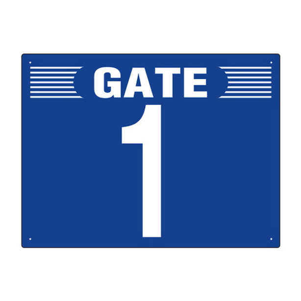 ゲート表示板 GATE 1 ヨコ