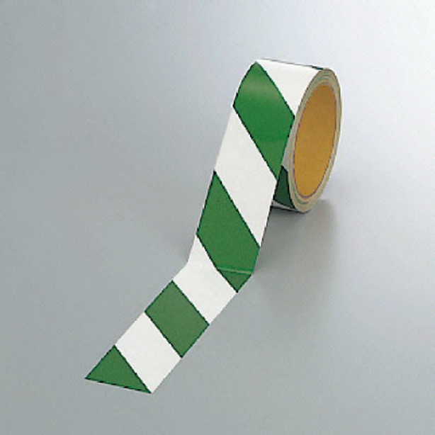 反射トラテープ 緑/白 45mm幅×10m　374-14