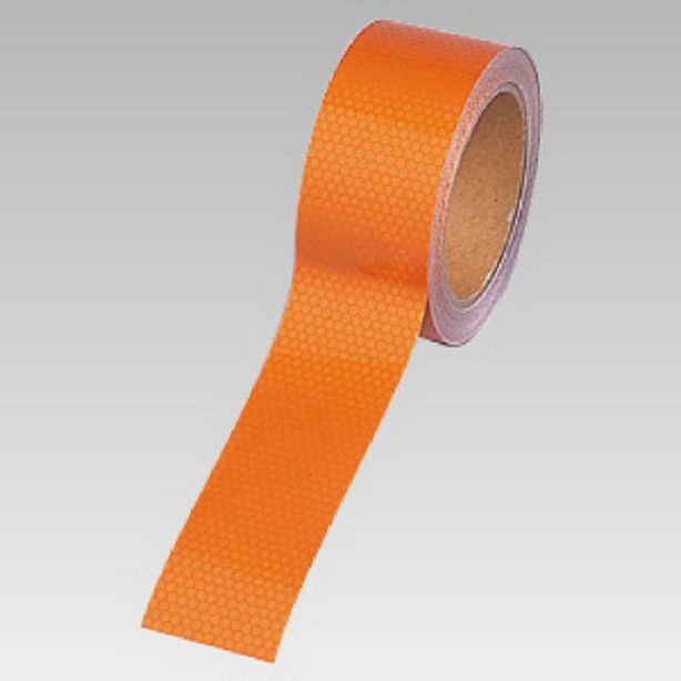 高輝度テープ オレンジ 45mm幅×10m　374-80